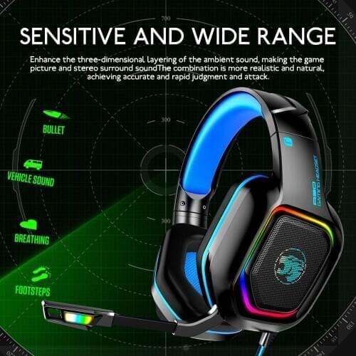 Joinrun PS4 Gaming Headphone 4D Stereo RGB Marquee Earphones Headset with Microphone for New Xbox One/Laptop/PC Tablet Gamer