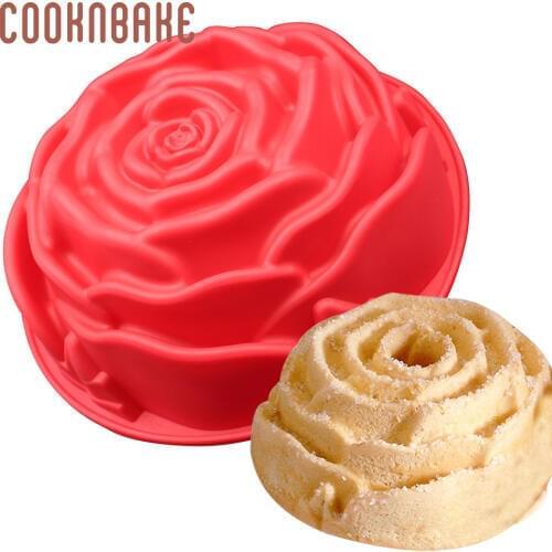 Kitchen Bakeware Silicone Cake Mold Rose Shape Big Cake Baking Tool Bread Mould DIY Pastry Mold