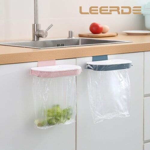 Kitchen Hanging Trash Bag Rack Garbage Bag Rack Holder Portable Hanging Rubbish Rack For Kitchen Storage Holders Trash Racks