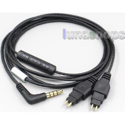 LN004991 With Mic Remote Volume Cable For Sennheiser HD580 HD600 HD650 HDxxx HD660S HD58x HD6xx Headphone