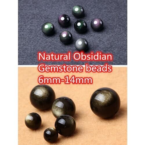 Real Obsidian stone Beads Loose Beads For Jewelry Making,Beads For Bracelets,Necklace,DIY Beads,For Gift