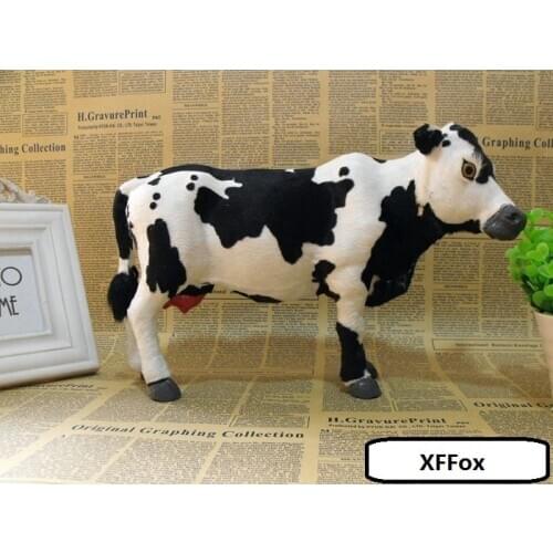 New real life cow model plastic&furs simulation big cow doll gift about 30x12x20cm xf1908