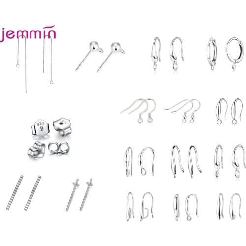 New Trendy Genuine Earring Findings For DIY Package Selling 925 Sterling Silver Earring Findings For Fashion Jewelry Components