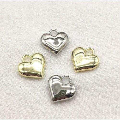New arrival! 17x16mm 50pcs Zinc Alloy Heart shape Charm for Handmade Necklace Earring DIY Parts Jewelry Findings & Components