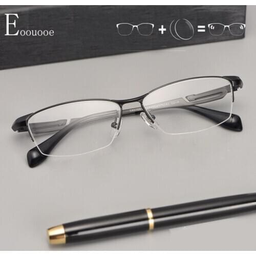 Anti Blue Ray Prescription Glasses Men Design Optical Glasses Degree Glass Gradiate Progressive Lenses
