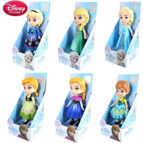 Genuine Disney Frozen 2 Figurine with Box 2019 New Princess Anna Elsa Action Figures Frozen Elza PVC Model Kids Girls Toys Gift