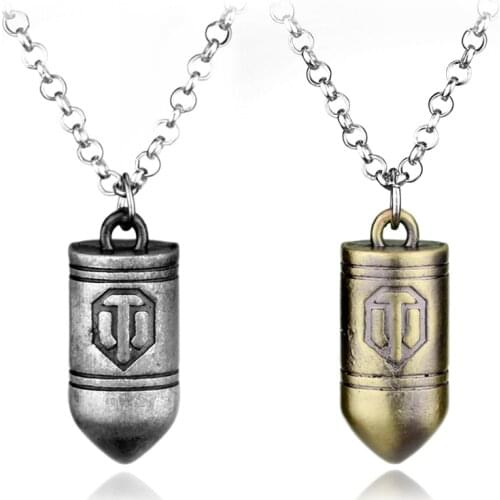 Game World Of Tanks Necklace WOT Edition Shells Pendant Necklace Long Chain Jewelry Gift