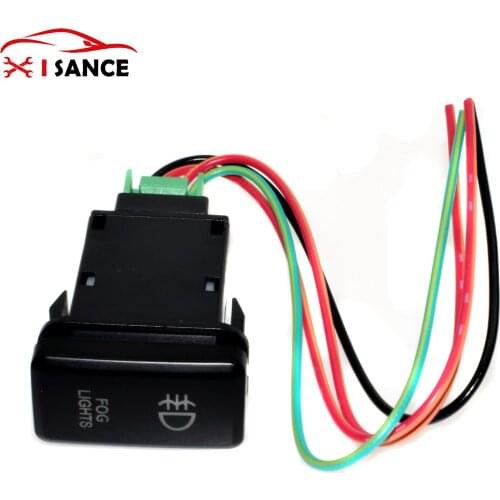 Push Switch Red LED Fog Light 12V For 2003-2014 Toyota FJ Cruiser Fortuner Hilux Tacoma 4.0L 4.7L 2.7L