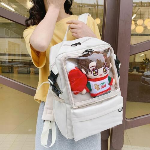 Backpack Clear School Bag Kids Bags Teenager Black Fashion Laptop Women Bookbags to Girl Backpacks Transparent for Girls Female