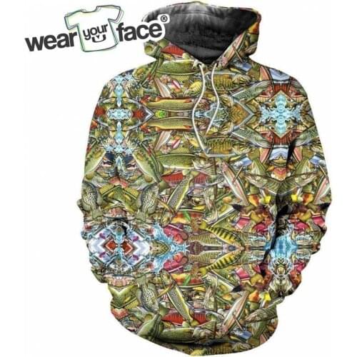 Fishing Art 3D All Over Printed Sweatshirts Zipper Hoodies T-shirts Tracksuits Tank Top Shorts Streetwear Men Unisex Clothing