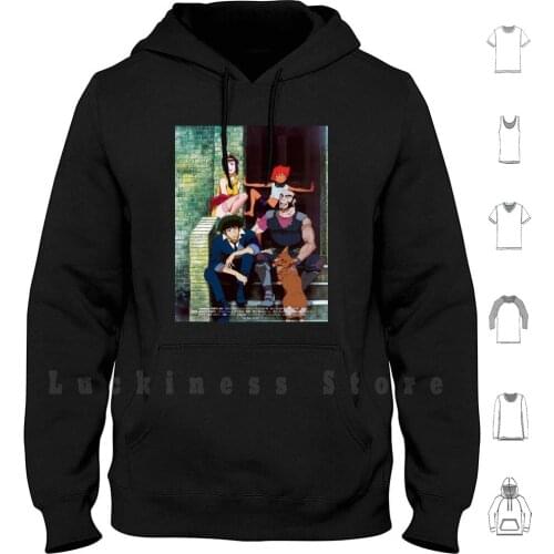 Cowboy Bebop Main Cast hoodies long sleeve Cowboy Cowboy Bebop Anime Western Spike Ed Faye Japan Weaboo Weeb Action