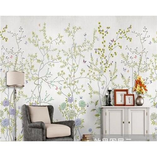 Wellyu Custom wallpaper 3d murals hand-painted pen and flower peony papier peint background wall decorative painting wallpaper
