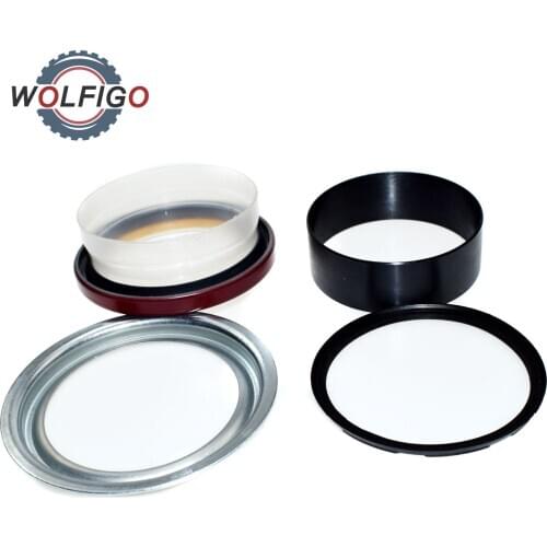 WOLFIGO Front Main Crankshaft Oil Seal + Wear Sleeve Set for Dodge Cummins 5.9L / 6.7L 1989-2015 3802820
