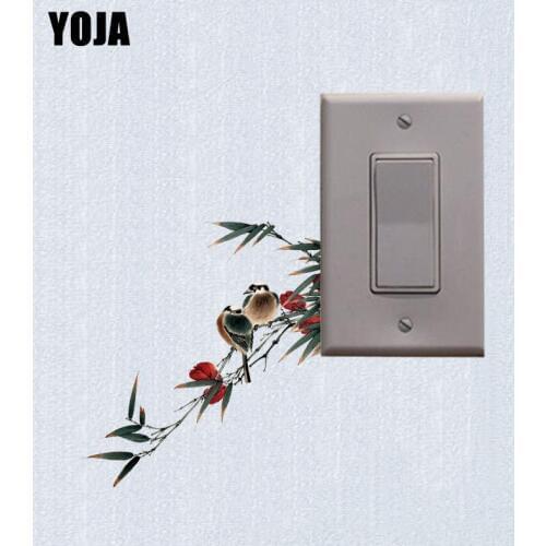 YOJA Fashion Unique Birds Decor Wall Switch Sticker Living Room Bedroom Decals Personalized 10SS0417