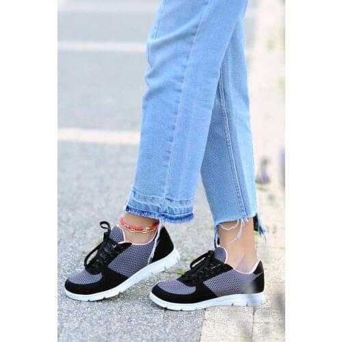 A1971-20SiyahFüme Pink Potin Fishnet Women 'S Sneaker