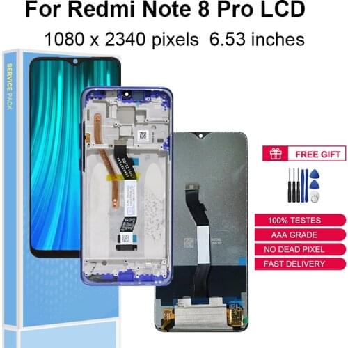 For Xiaomi Redmi Note 8 Pro LCD Display Digitizer Assembly Touch Screen For Redmi Note8 Pro LCD Replacement Parts With Frame