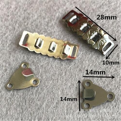 100 PCS /Set Copper Hand Sewn Skirt Trousers Hooks Jeans Waist Adjusting Three Speed Buttons Suit Pants DIY Accessories