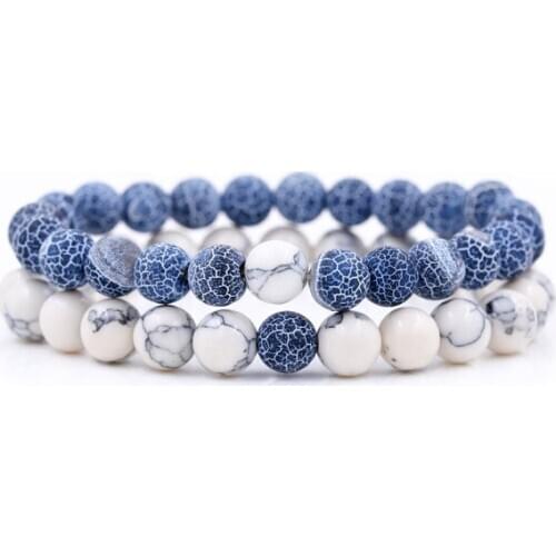 8mm 2PCS/Lot ukhj5 gold silver Copper cz zircon cubic zirconia elastic ball black stone lava agate Onyx Bracelet Bangles