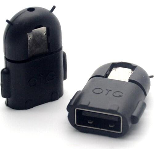 Micro USB to USB OTG Adapter for Smartphone Tablet PC Connect to Flash Mouse keyboard Robot Shape OTG