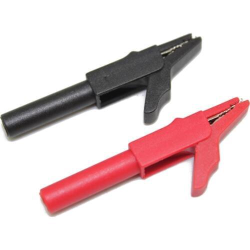 AideTek Plastic Alligator Clip for 4mm banana plug Power supply Test Probes leads 27258