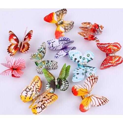 10Pcs Colorful Butterfly Hair Braid Dreadlock Beads Aluminum Hair Cuffs Clips Rings Tube Crow Hairbraid Hairstyling Accessories