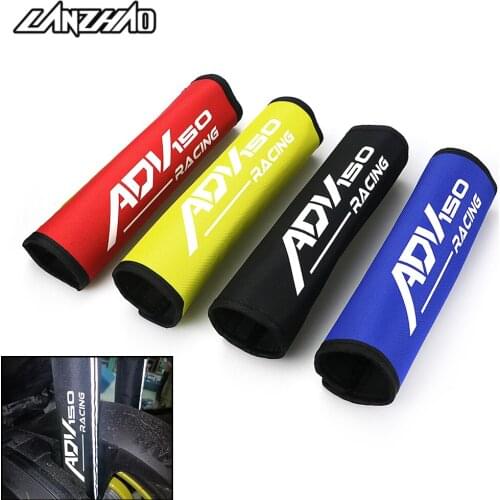 ADV150 Motorcycle Shock Absorber Cover with Reflective Strip Washable Rubber-based Velcro Fix for Honda ADV150 2017 2018 2019