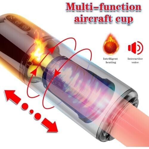 Automatic Telescopic Rotation Male Masturbator Silicone Vacuum Sucking Cup Adult Masturbation Sex toys for Men Erotic Sex Shop