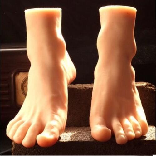 Free Shipping!! Top Level Fashionable New Style Silicone Male Mannequin Feet Display On Sale