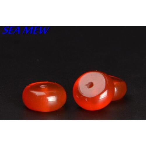 6mm /8mm Natural Red Stone Beads Flat Beads Loose Spacer Beads For Jewelry Making 230bz