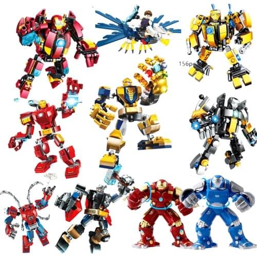 23 Styles Hot Disney Avengers Bricks Captain America Thanos SpiderMan Iron Man Gears Of War Assembled Building Block Kids Toys