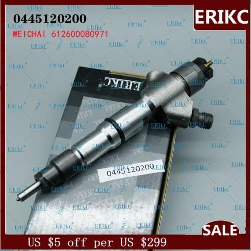 ERIKC 0445120200 Injector 0 445 120 200 OEM WEICHAI 612600080971 0445 120 200 FOR Shanqi Delong, Foton Sinotruck Weichai WD10