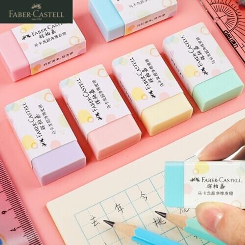 FABER CASTELL 187038 Art Sketch Macaron Color Ultra/Super Clean Eraser/Rubber Soft Less Crumb Students Exam Erasers Supplies