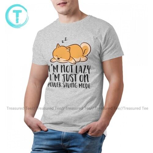 Shiba Inu Tshirt Casual 100 Percent Cotton Short-Sleeve T Shirt Graphic Basic T-Shirt Man Big
