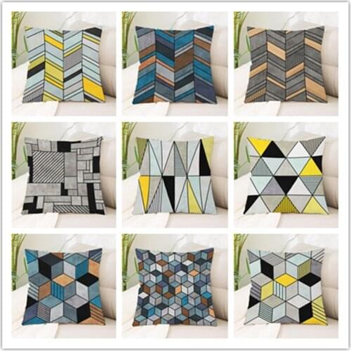 Geometric Colorful Cushion Cover Throw Pillow Case for Home Chair Sofa Decoration Square Pillowcases