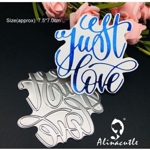 Hot Foil Plate hot foil stamping metal die Just Love DIY Scrapbooking Paper Craft Handmade Card Punch Art Alinacutle