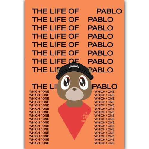 Hot Kanye West Rap Music Hip Hop Ablum 2-Silk Art Poster Wall Sicker Decoration Gift