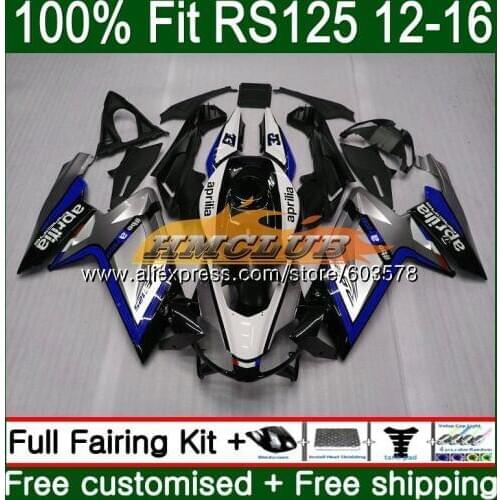 Injection For Aprilia RS4 RS-125 RS125 12 13 14 15 16 41CL.45 RSV125 RS125RR RS 125 2012 2013 2014 2015 2016 Fairing Silver blue