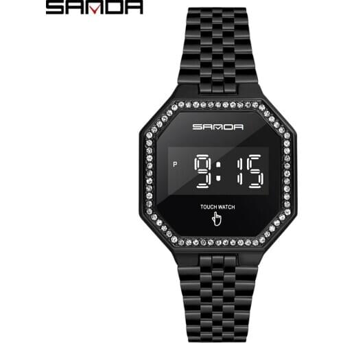 SANDA 2020 Hot Sell Multifunctional Men Watch Fashion Touch Screen LED Digital Wristwatch Waterproof Gifts Relogio Digital 8005