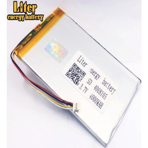 Plug 1.0-4P 4068105 4070105 Wholesale price 3.7v 4000mah lipo battery in rechargeable Batteries with full capacity