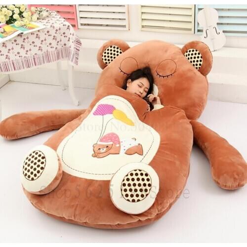 Cartoon cute animal bear child bed lazy couch tatami doll bed seat sleeping pad removable and washable