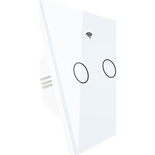 CBE Wifi Wall Smart Touch Switch Glass Panel EU 2gang 100-220V 433RF Tuya Smart Life App Work with Alexa Google Home