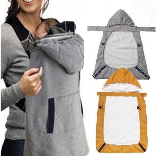 New Warm Wrap Sling Baby Carrier Windproof Baby Backpack Blanket Carrier Cloak Grey Funtional Winter Cover Hot