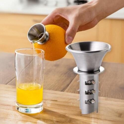 New Stainless Steel Lemon Juice Hand Drill 2020 New Kitchen Fruit Tools Lemon Juicer Orange Juicer Stainless Steel Manual Drill