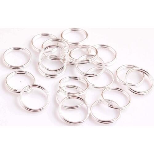 Wholesale price AAA Quality Shinny silver 2000pcs/lot double Loops Open Jump Rings for Chunky Necklace Jewelry Findings