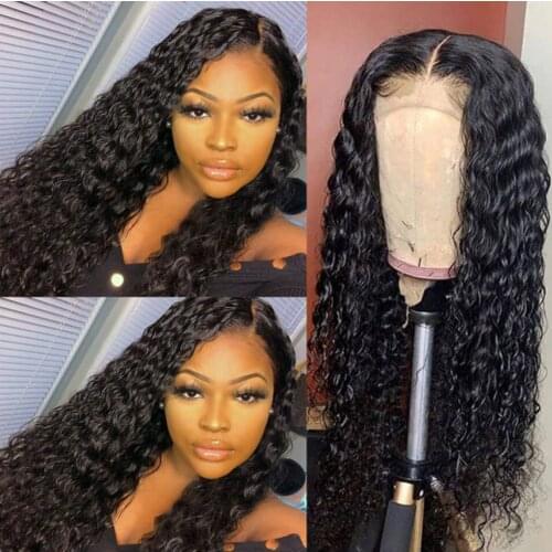 Water Wave Wig Curly Lace Front Human Hair Wigs 13x4 Human Hair Lace Frontal Wig Brazilian 180 Density Water Wave Lace Front Wig