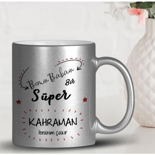 Personalized Fathers Day Themed Silver Gilt Mug Cup 17-421