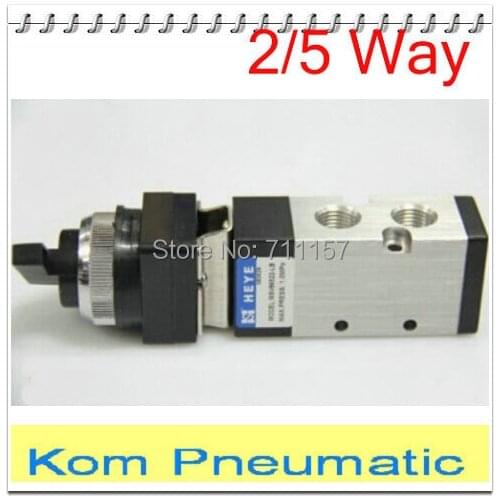 Pneumatic MSV 86522LB Hand Control Mechanical Valve, 5 Way 2 pos 1/4" Inch Thread With Longer Selected Selector Button