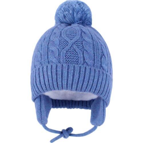 Fashion Baby Girls Boys Winter Autumn Warm Earmuffs Hat Children Caps Beanie Fur Pompon Hats Unisex Kids Knitted Hats 1-5Years