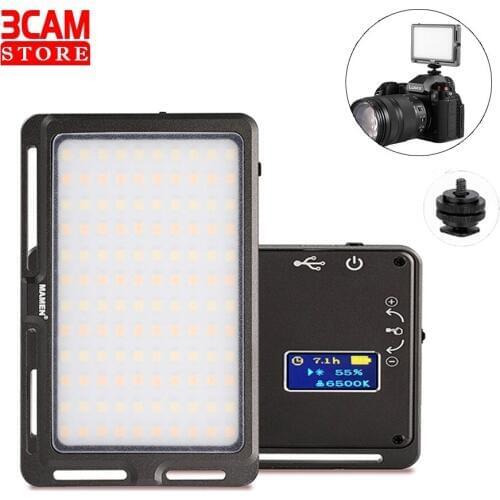 MAMEN LED 120pcs Portable Dimmable LED Video Light with Adjustable Color Temperature 3000K-6500K Photography Lighting