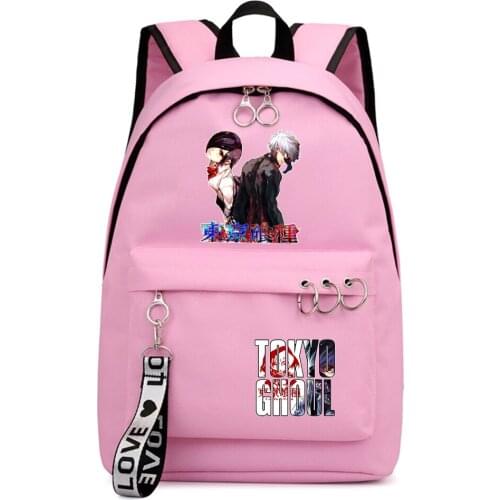 Tokyo Ghoul Zipper Rucksack Boys Girls Schoolbag Backpack Shoulders Fashion Packsack Laptop Bag Gift Teenger Student Bookbag